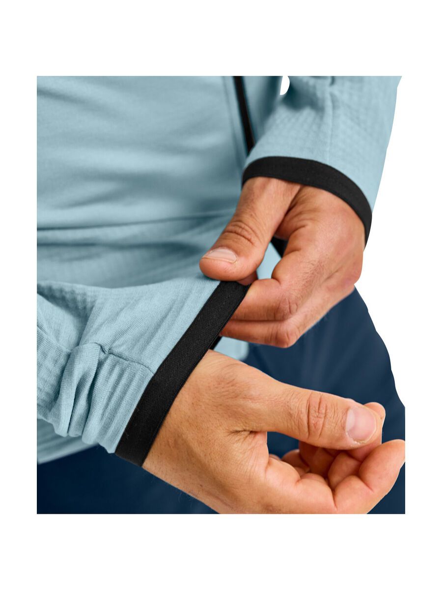 Ortovox Merino Fleece Grid Jacket M, blue nunatak - Bild 4