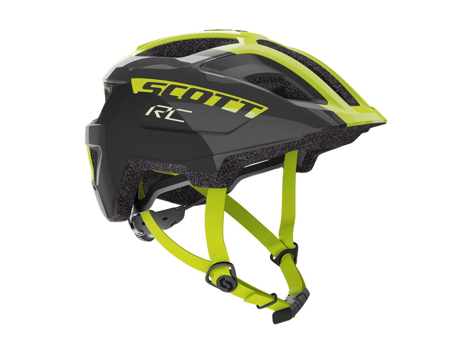 Scott Spunto Junior Plus Helmet, black/radium yellow RC - Bild 1