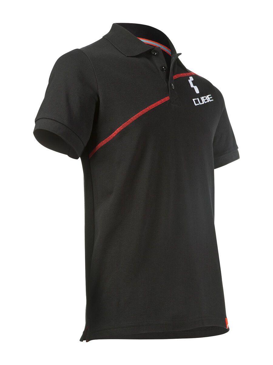Cube Polo Shirt Diagonal, black - Bild 1