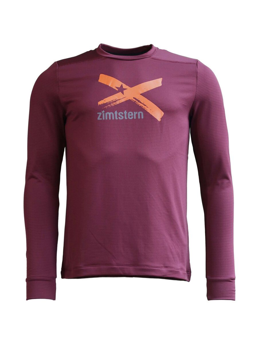 Zimtstern Crewz Shirt LS Men, windsor wine - Bild 1