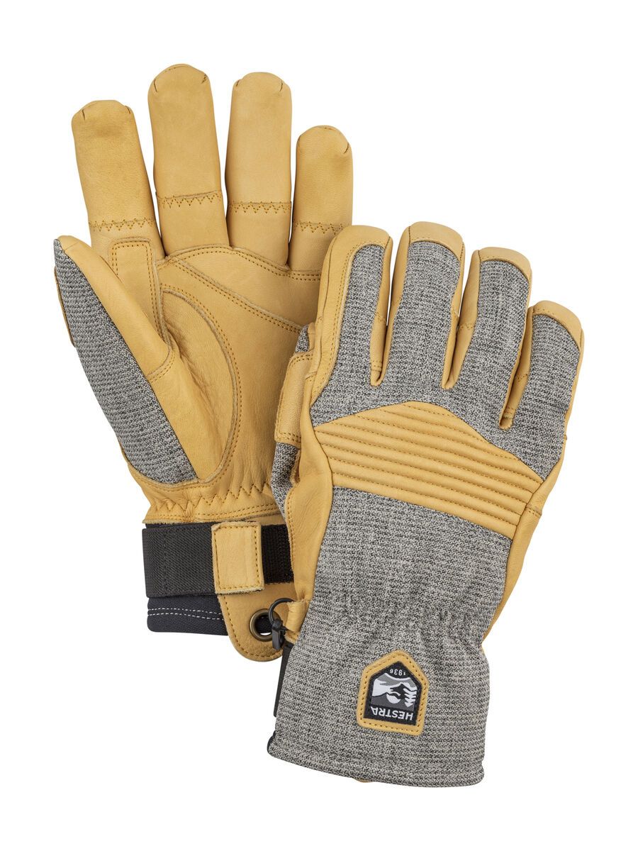 Hestra Army Leather Couloir 5 Finger, hellgrau/tan - Bild 1