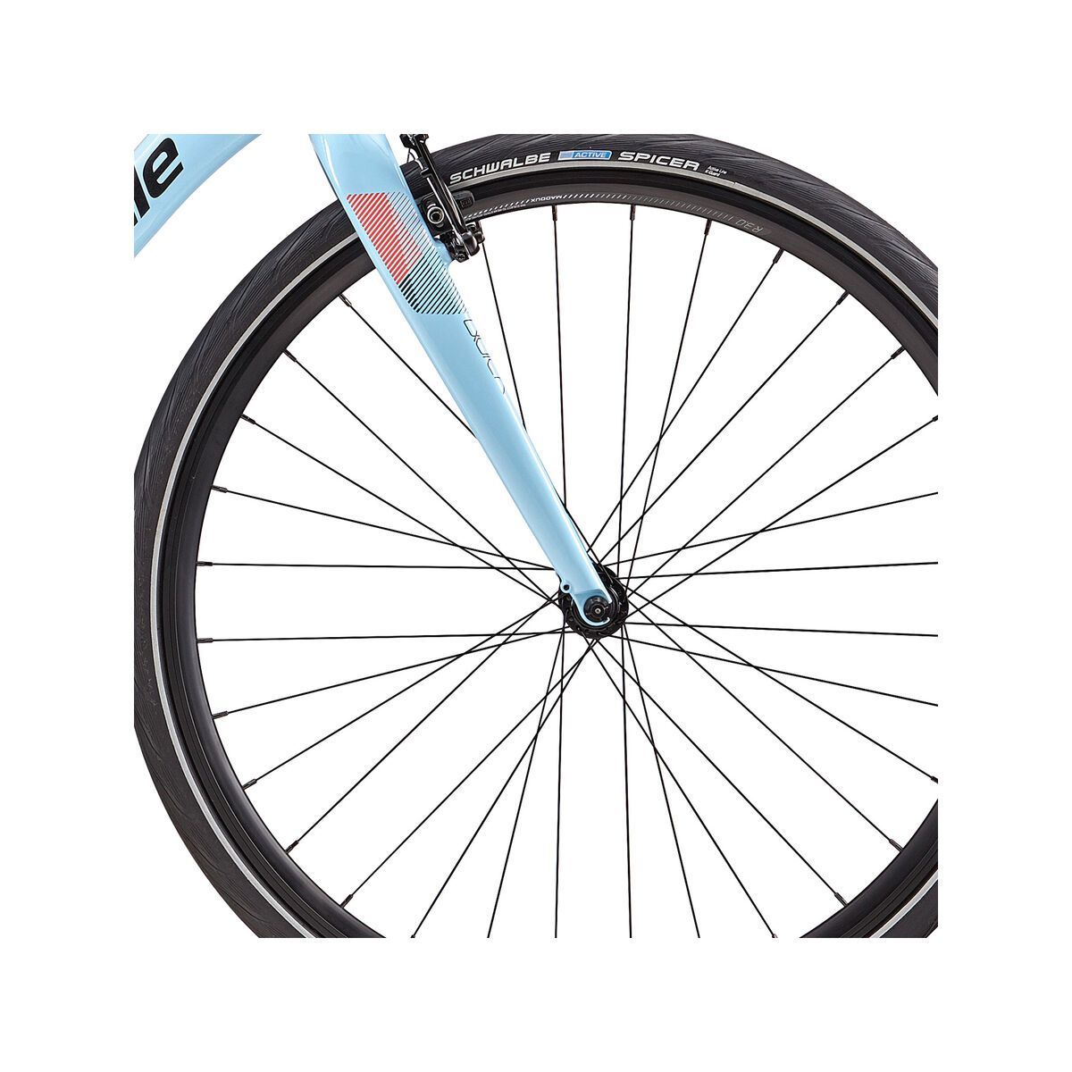 Cannondale Quick 2 Women's, atmosphere blue w/ jet black and acid red, reflective detail, gloss - BLU - Bild 2