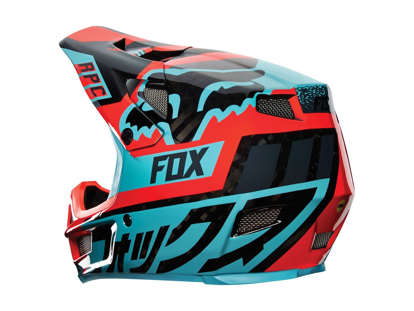 Fox Rampage Pro Carbon Helmet, aqua - Bild 4