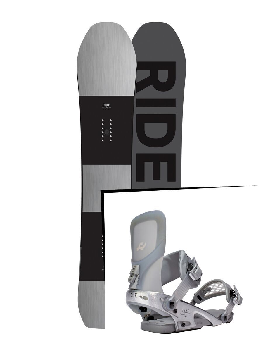 Set: Ride Timeless 2017 + Ride Rodeo LTD 2016, silver - Snowboardset - Bild 1