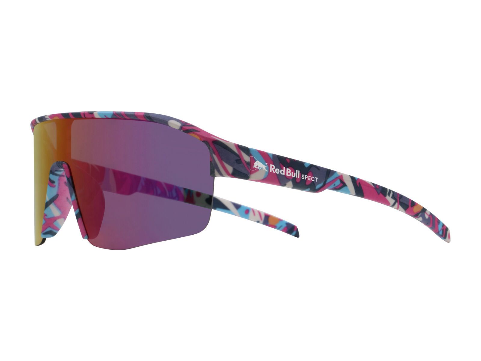 Red Bull Spect Eyewear Dundee, Smoke/Pink-Yellow Mirror / matt blue-pink pattern - Bild 4