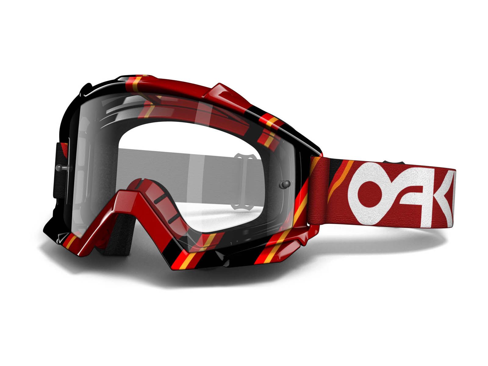 Oakley Proven MX, Red Victory Stripes/Clear - Bild 1