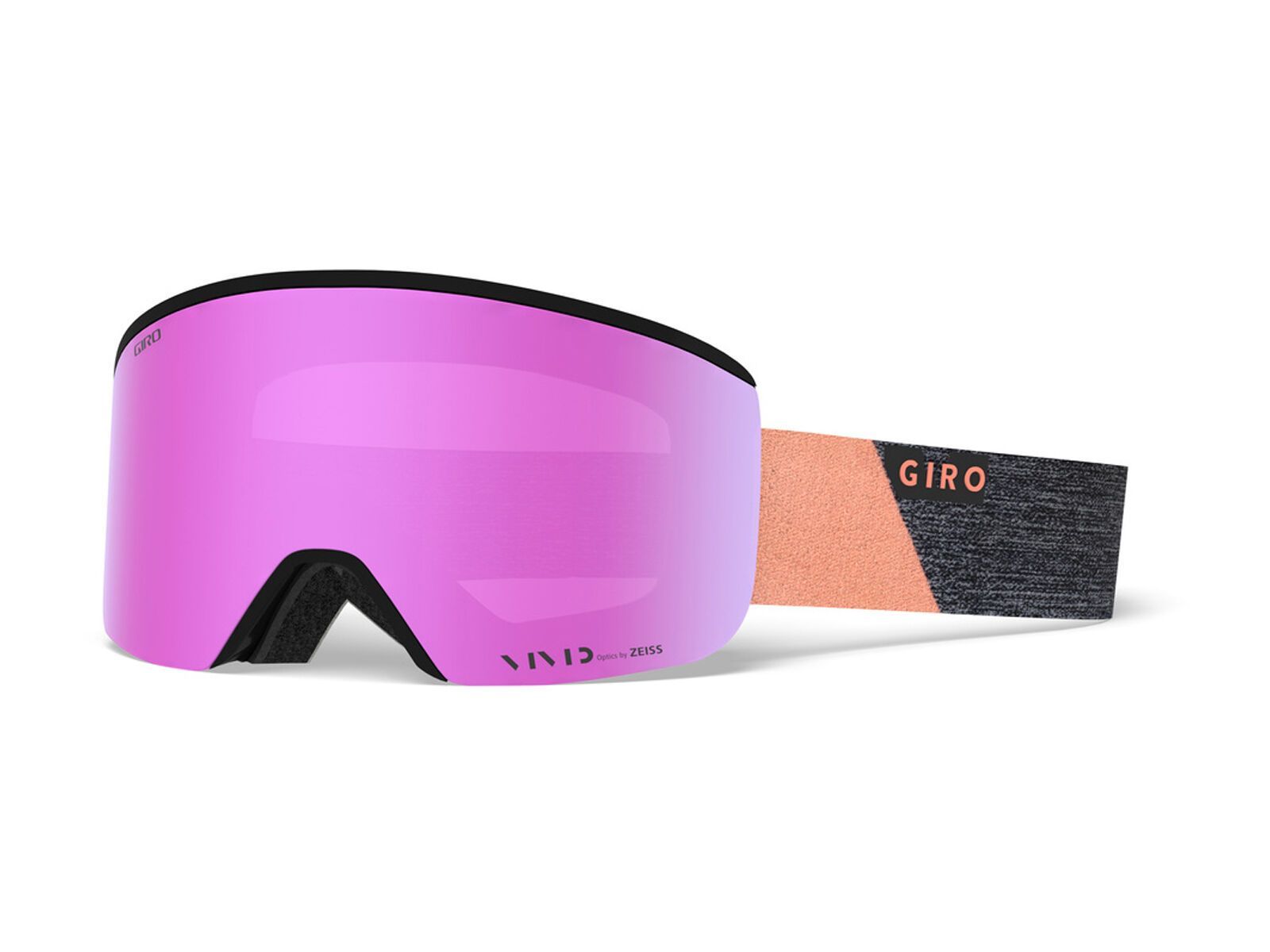 Giro Ella inkl. WS, grey/peach peak/Lens: vivid pink - Bild 1