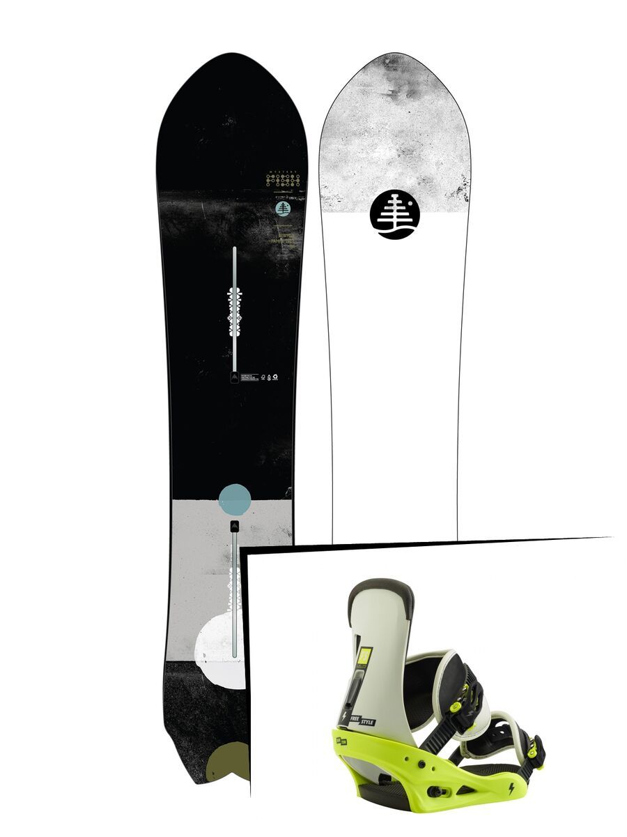 Set: Burton Family Tree Mystery Fish 2019 + Burton Freestyle mtn dude green - Bild 1