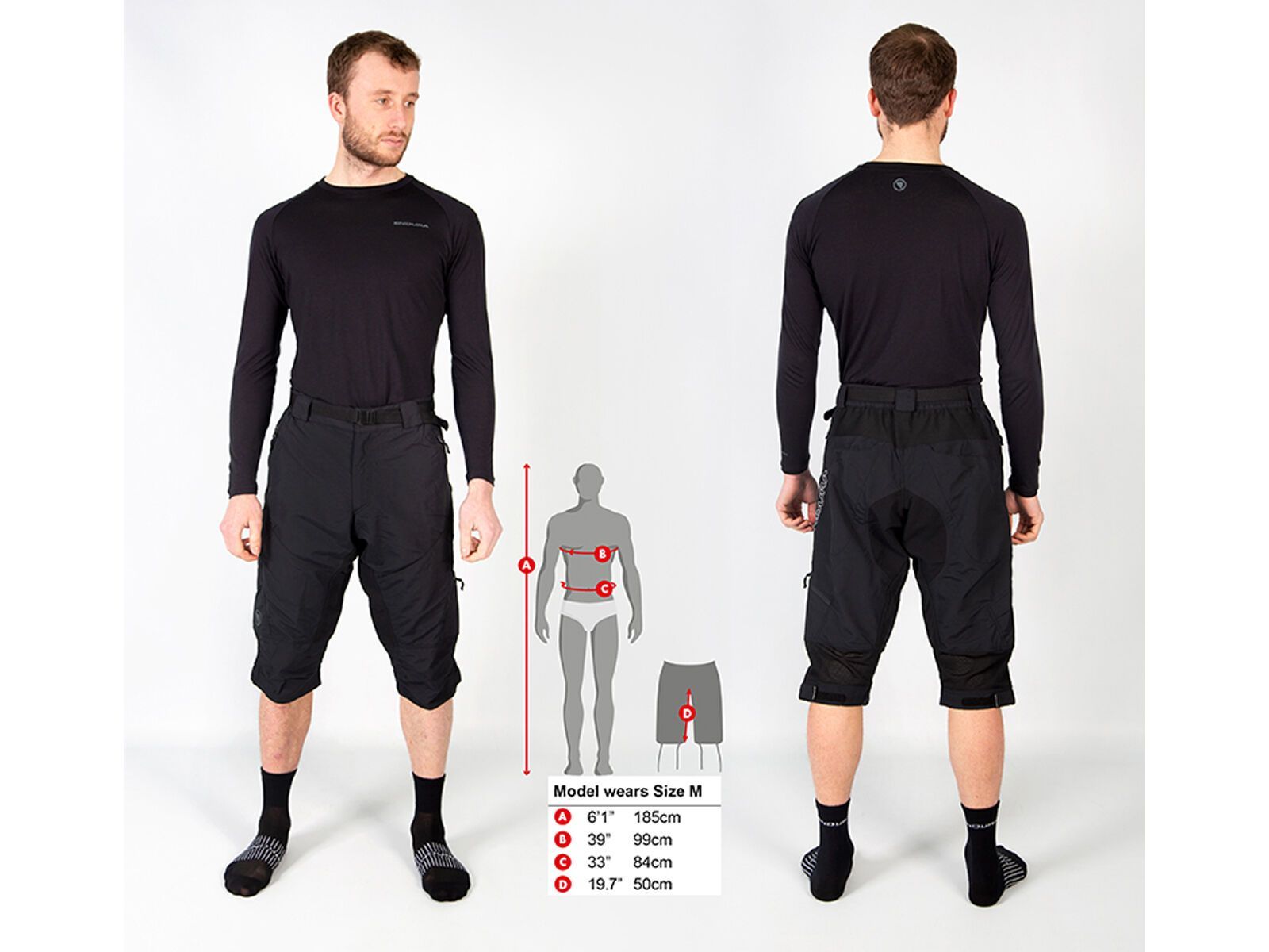Endura Hummvee 3/4 Shorts II mit Innenhose, schwarz - Bild 7