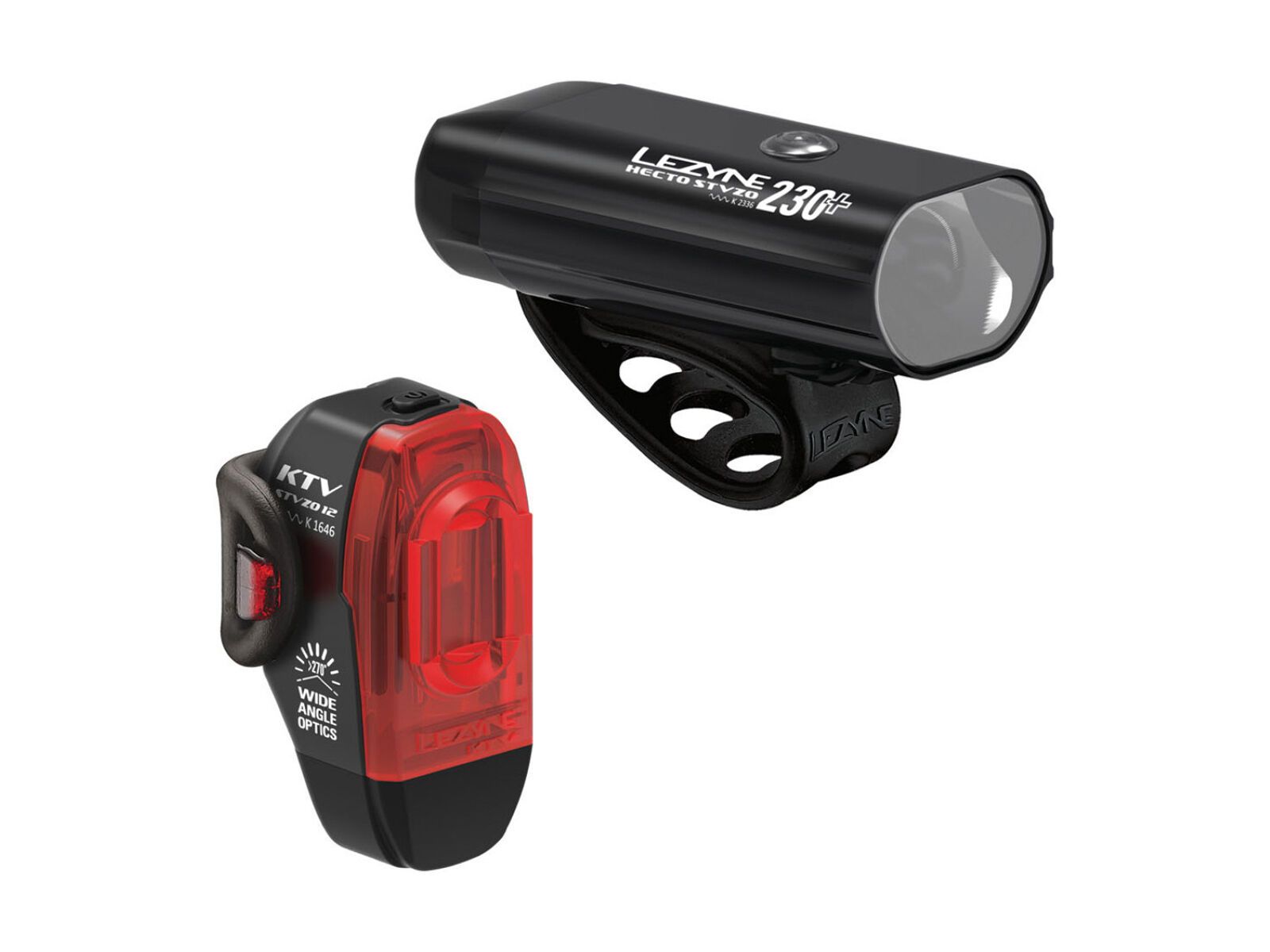 Lezyne Hecto StVZO 230+ Front / KTV Drive Rear STVZO Set, black - Bild 1