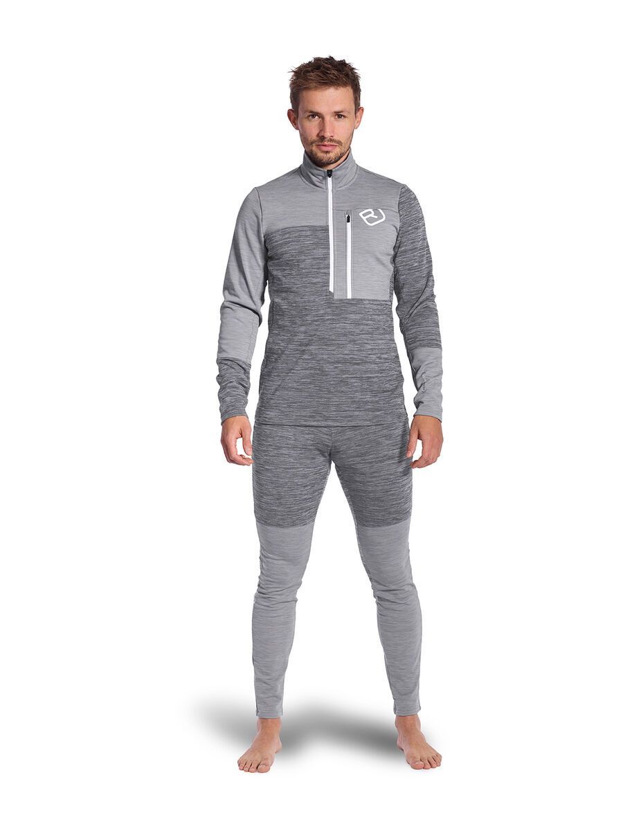 Ortovox Merino Fleece Light Zip Neck M, grey blend - Bild 3