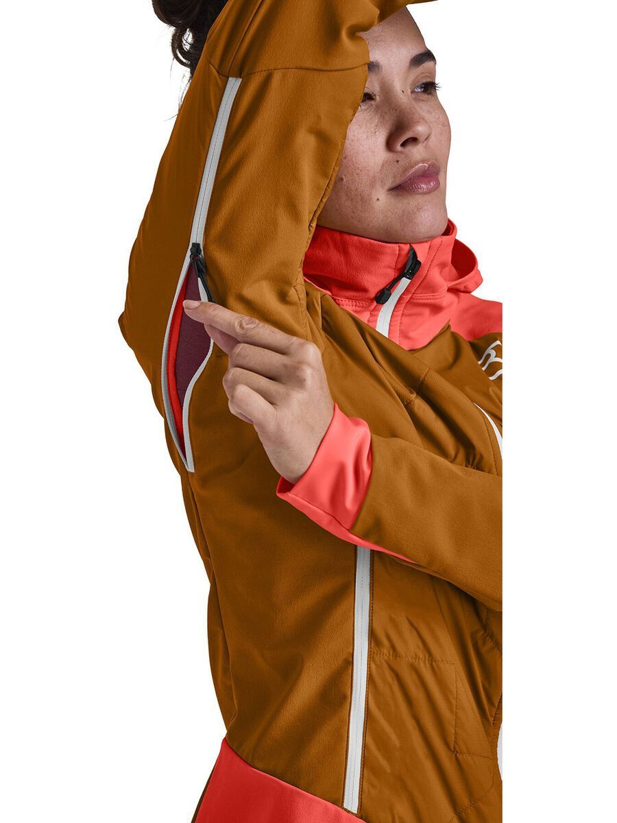 Ortovox Swisswool Col Becchei Hybrid Jacket W, sunset orange - Bild 4