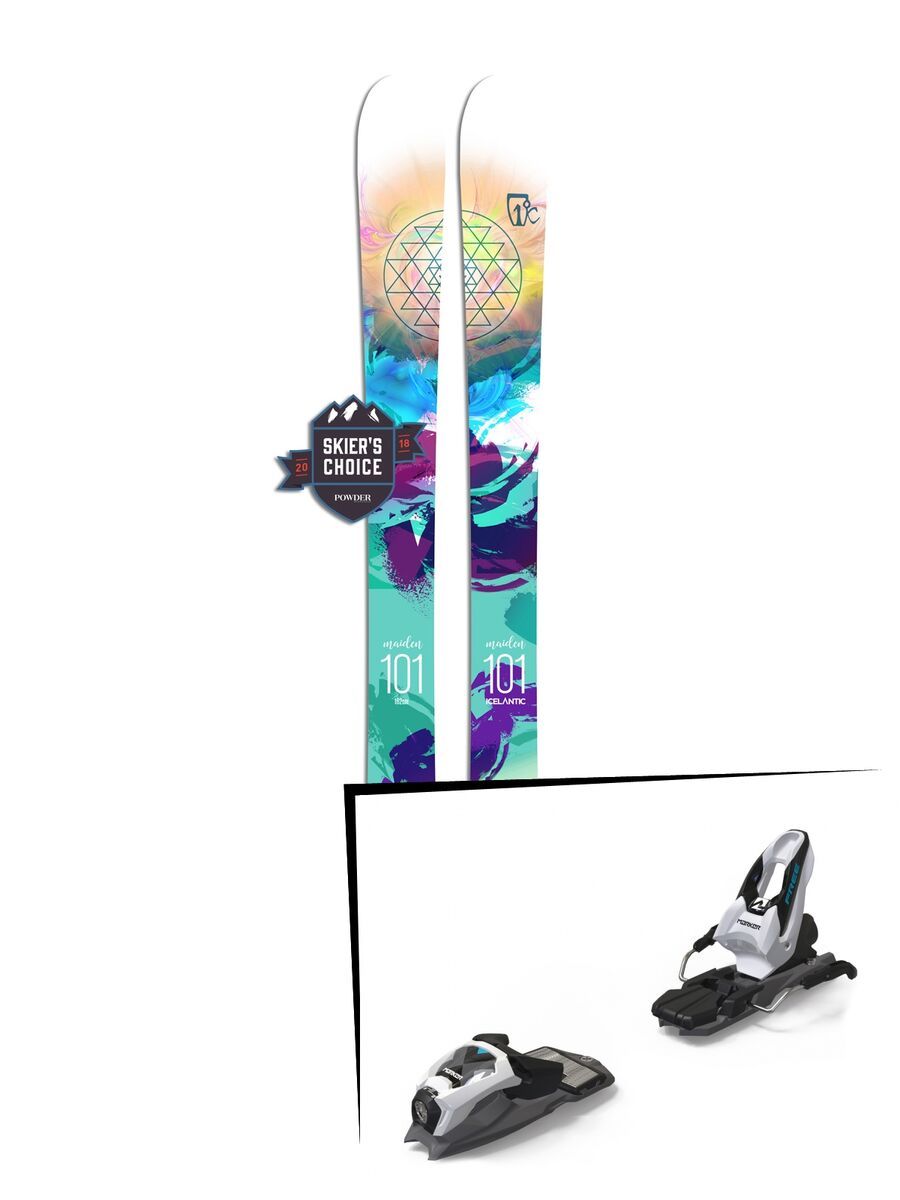 Set: Icelantic Maiden 101 2018 + Marker Free 8 black/white - Bild 1