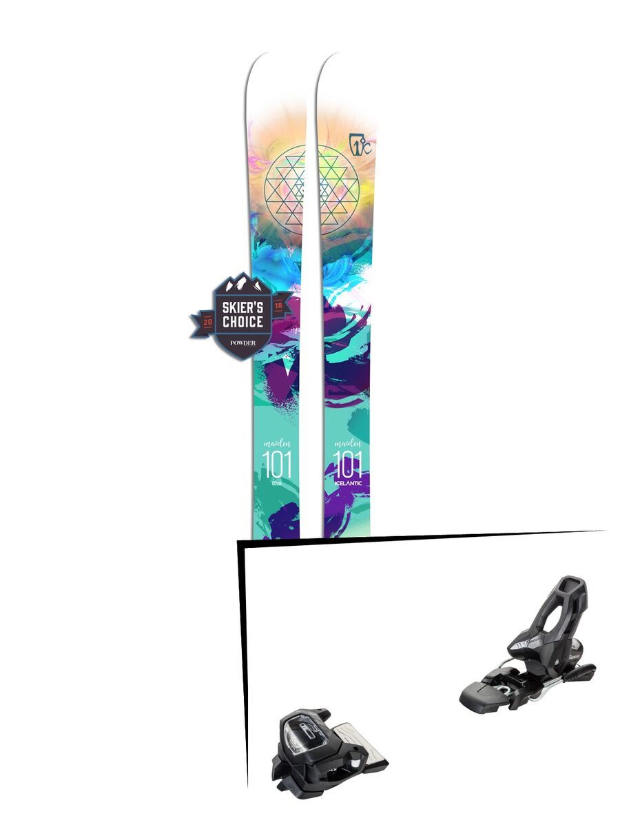 Set: Icelantic Maiden 101 2018 + Tyrolia Attack² 11 GW solid black - Bild 1