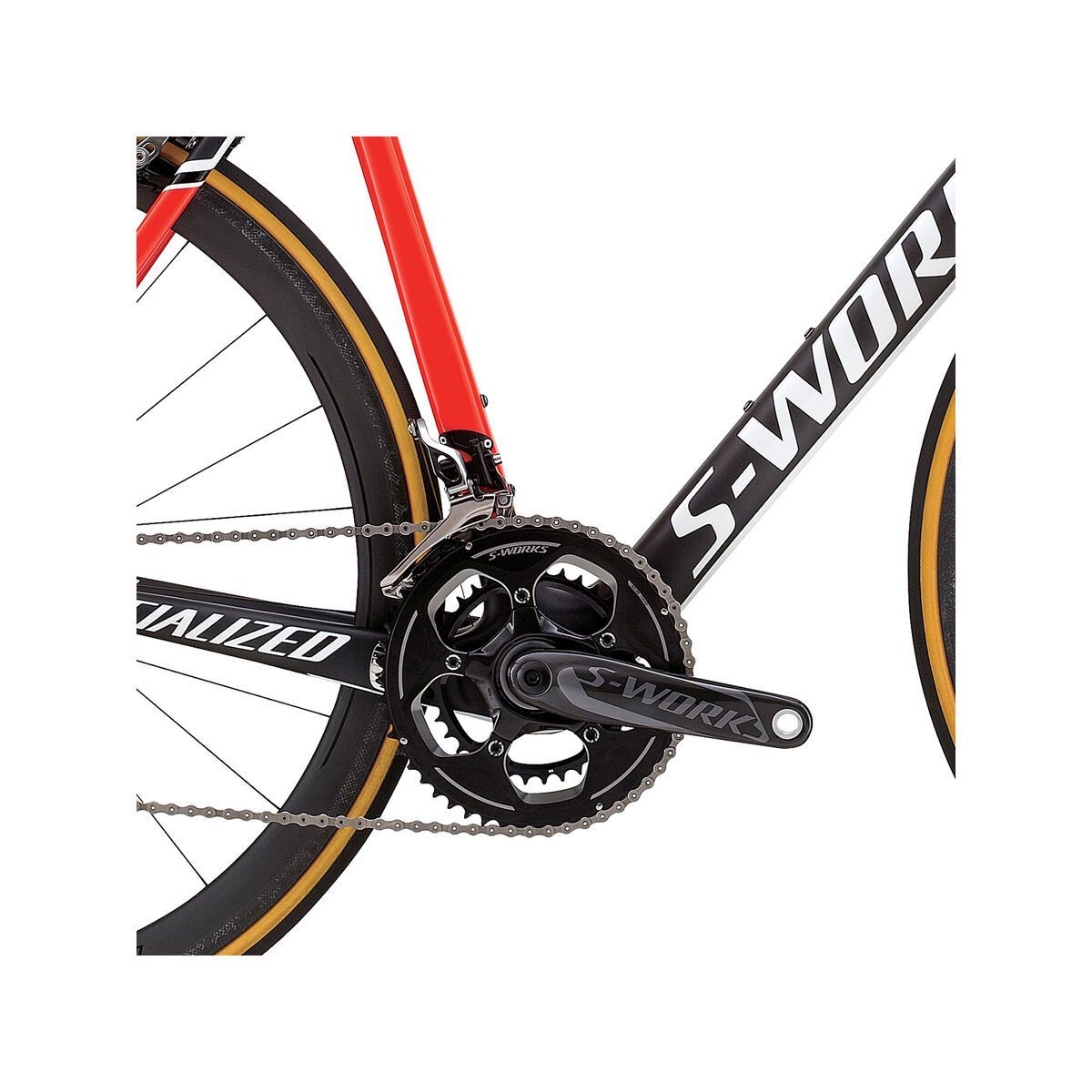 Specialized S-Works Tarmac Dura Ace, satin carbon/gloss rocket red/white - Bild 3