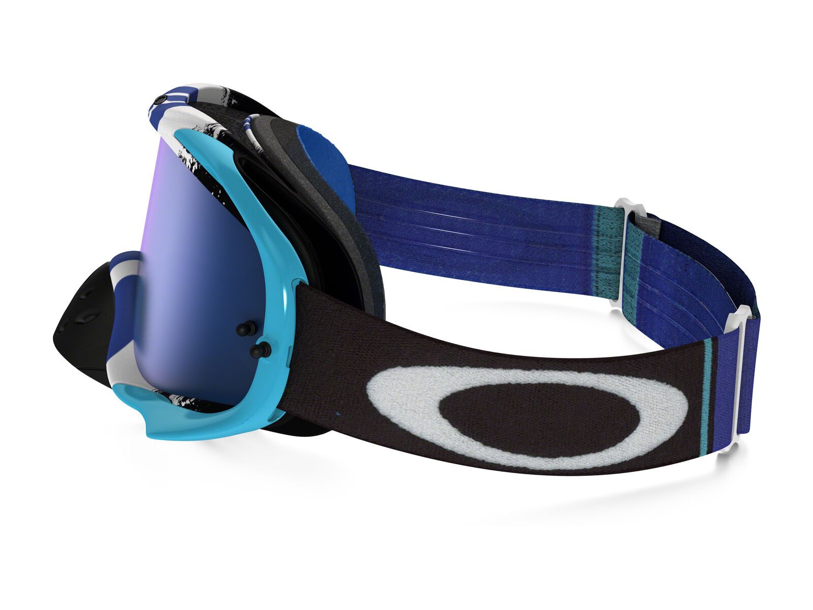 Oakley Crowbar MX inkl. Wechselscheibe, pinned race blue/white/Lens: black ice iridium - Bild 4
