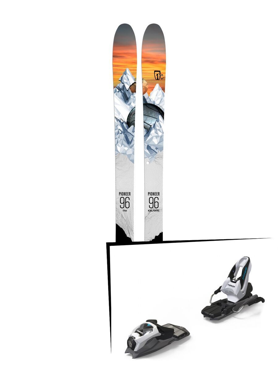 Set: Icelantic Pioneer 96 2018 + Marker Free 8 black/white - Bild 1