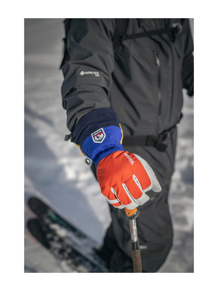Hestra Army Leather Heli Ski 5 Finger, light red multi - Bild 10