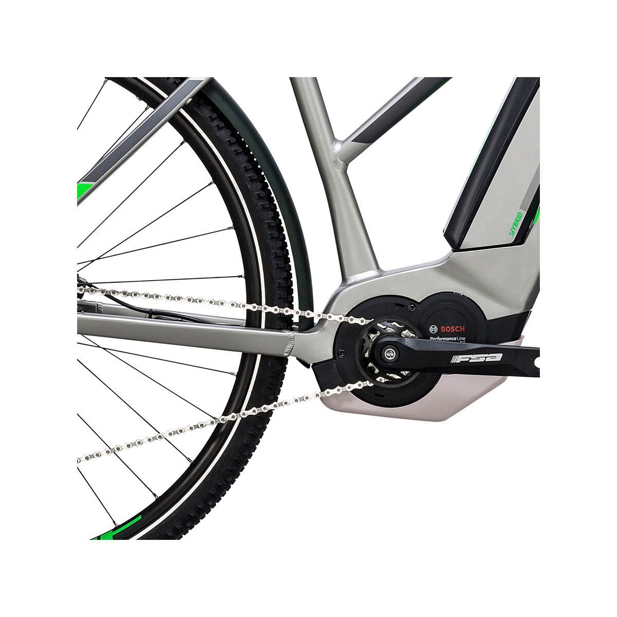 Cube Cross Hybrid Race Allroad 500 Trapeze, silver´n´green - Bild 3