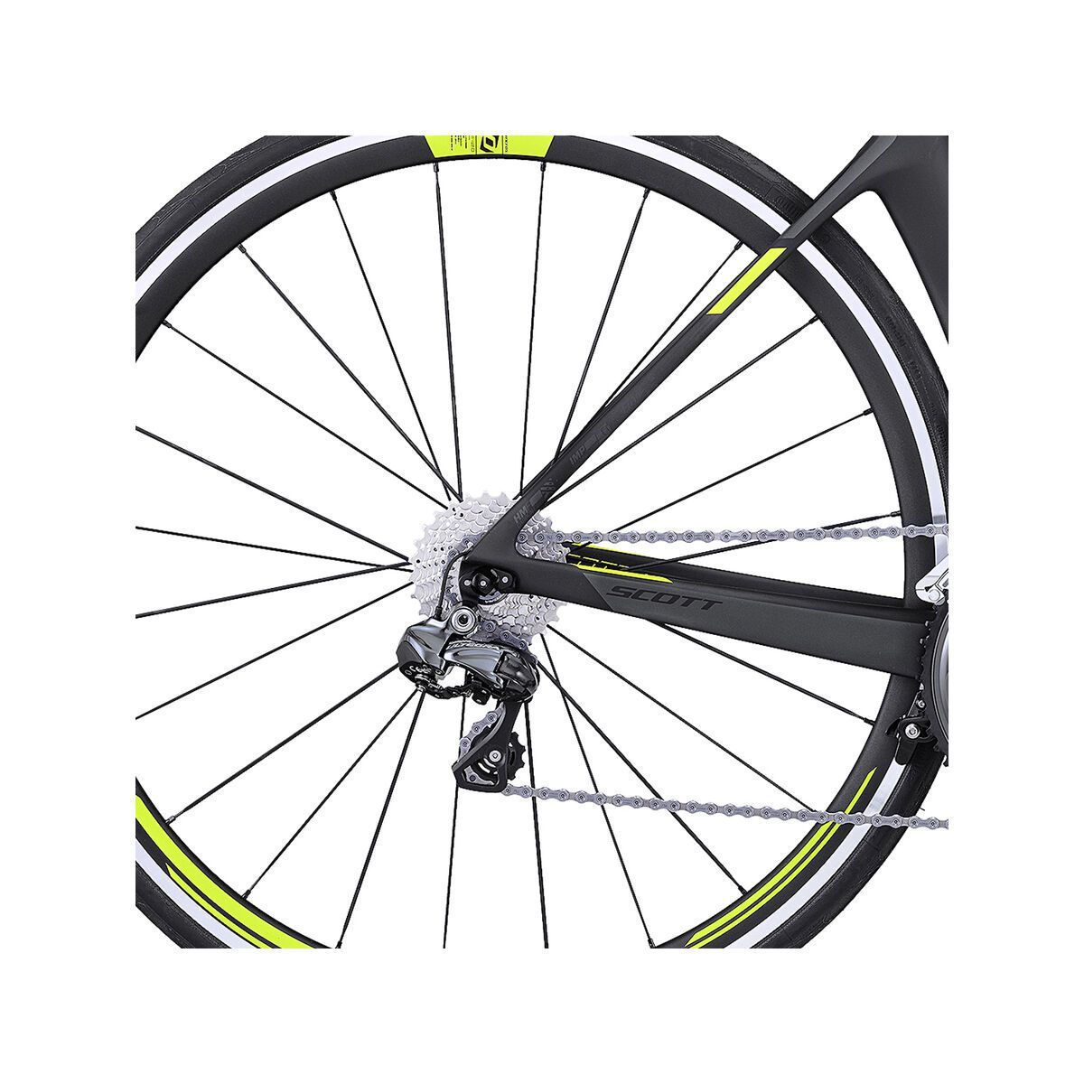 Scott Foil 10, black/anthracite/yellow - Bild 4