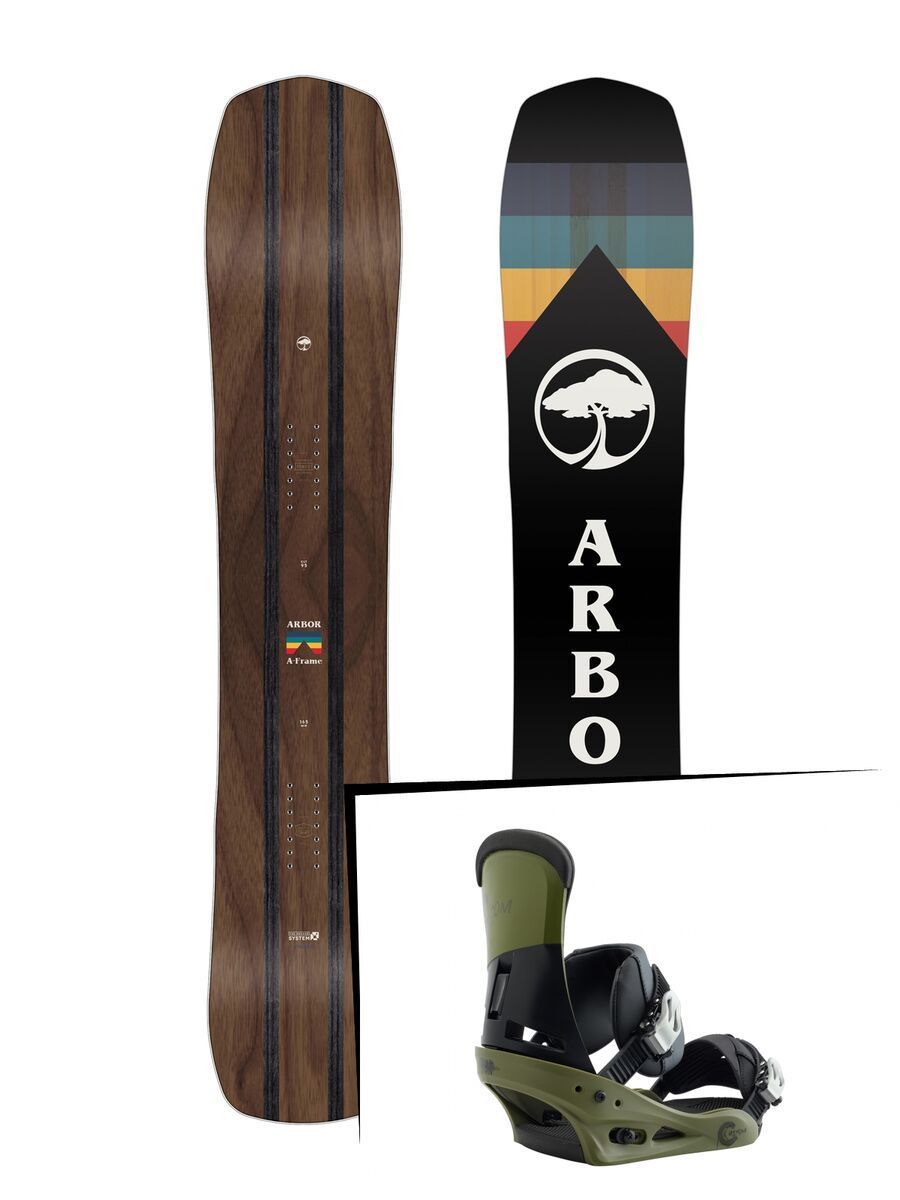 Set: Arbor A-Frame 2019 + Burton Custom true grit - Bild 1