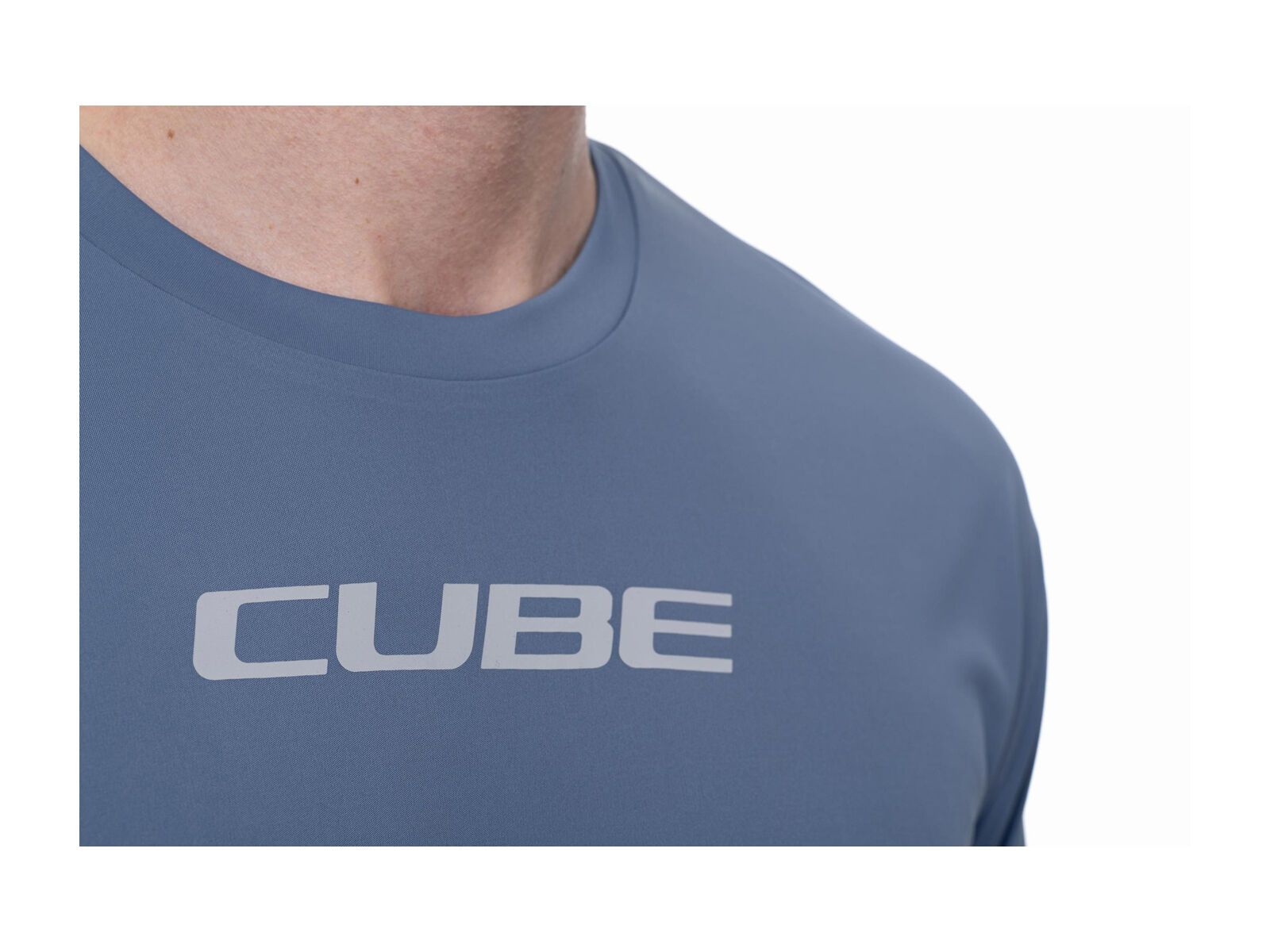 Cube ATX Rundhalstrikot Tech kurzarm, smoke blue - Bild 5