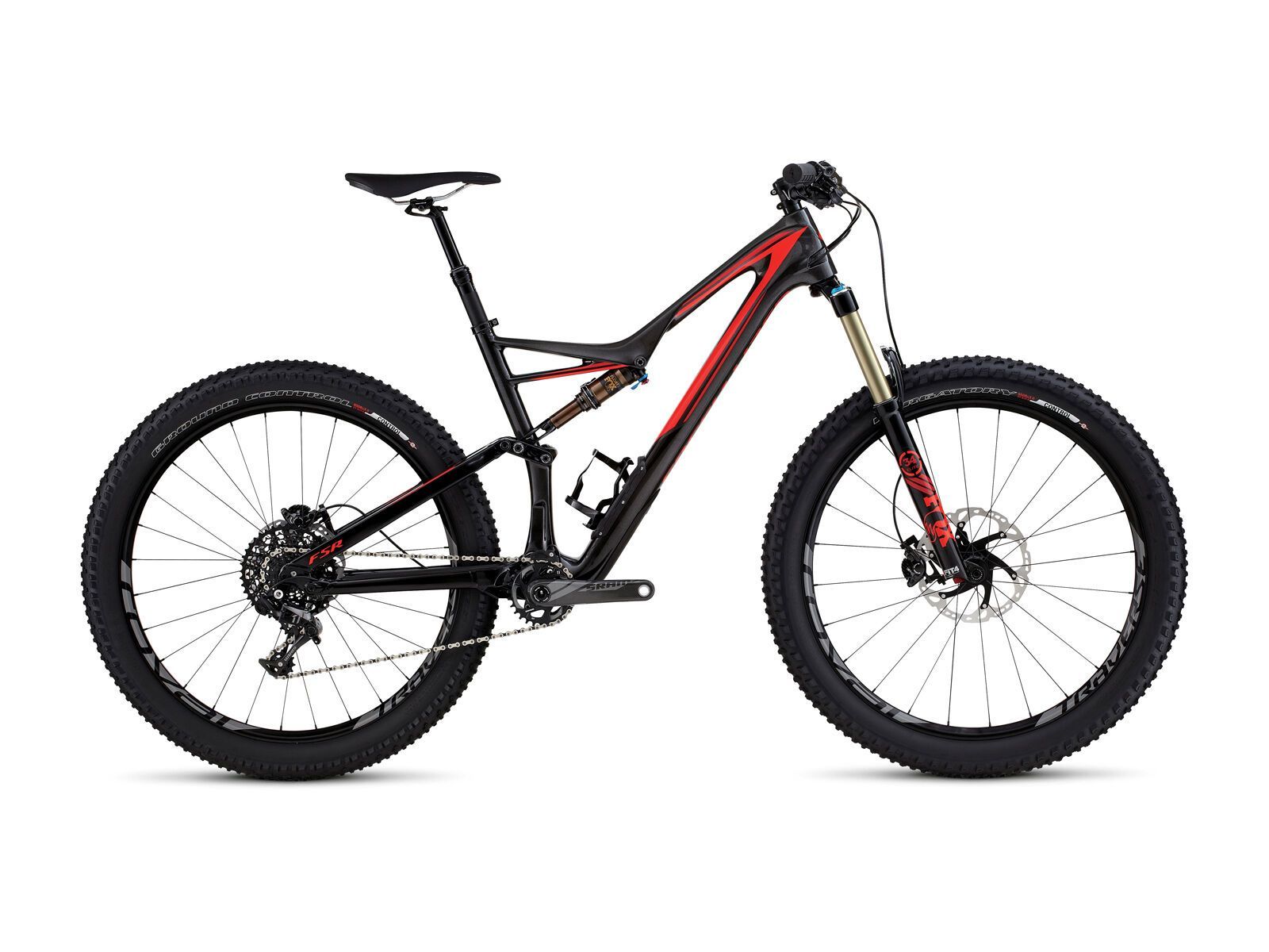 Specialized Stumpjumper FSR Expert 6Fattie, gloss/silver tint carbon/rocket red/flo red - Bild 1