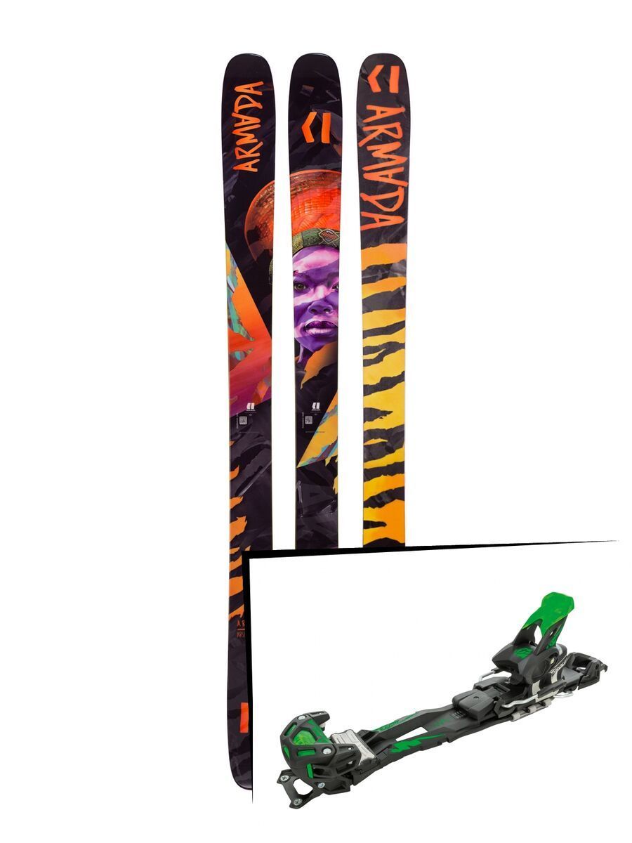 Set: Armada Arv 106 2019 + Tyrolia Adrenalin 16 solid black flash green - Bild 1