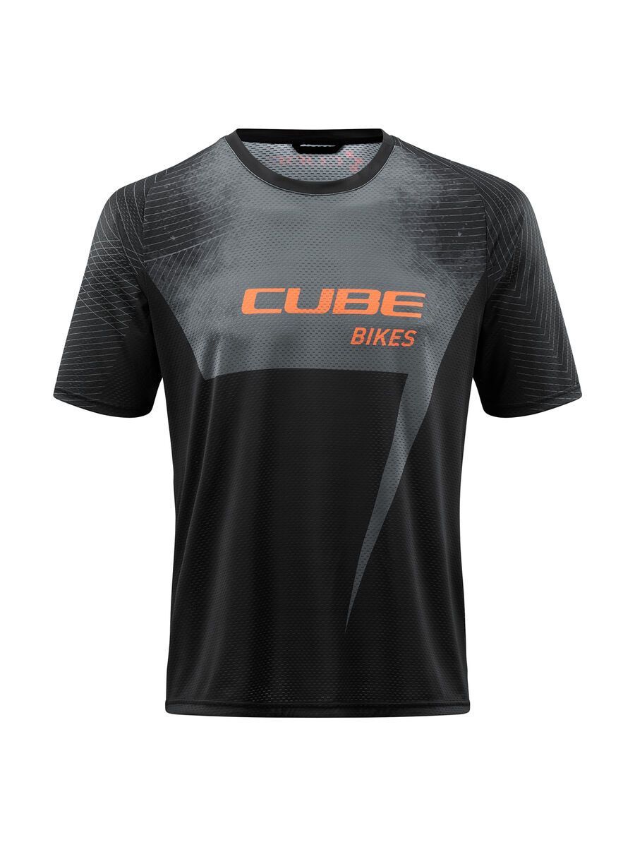 Cube Edge Rundhalstrikot kurzarm, black´n´orange - Bild 1