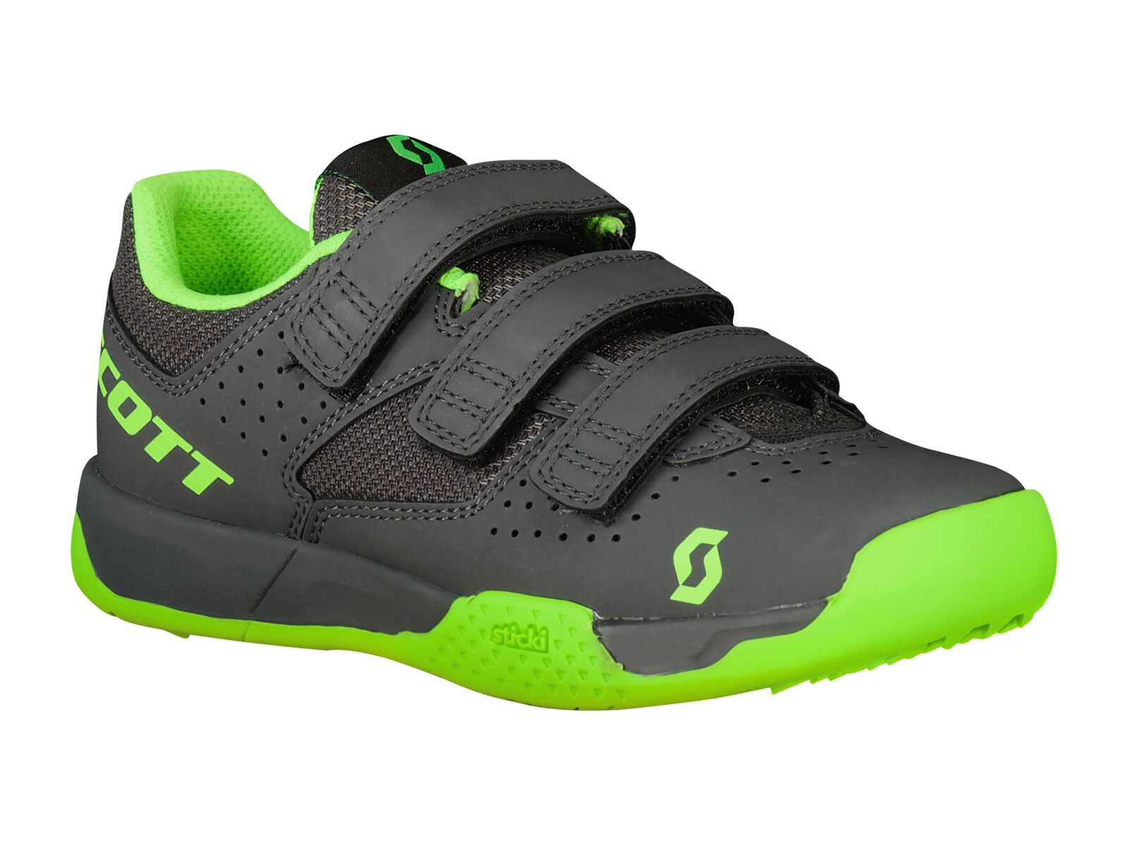 Scott MTB AR Kids Strap Shoe, grey/neon green - Bild 1