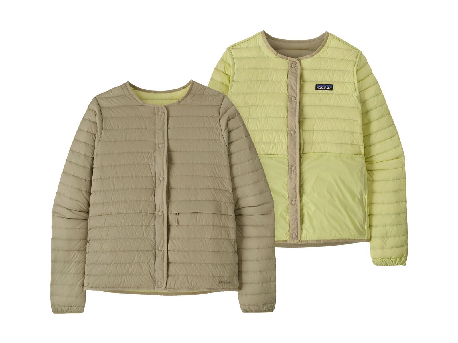 Patagonia Women's Lightweight Reversible Down Sweater Cardigan, weathered stone - Bild 1