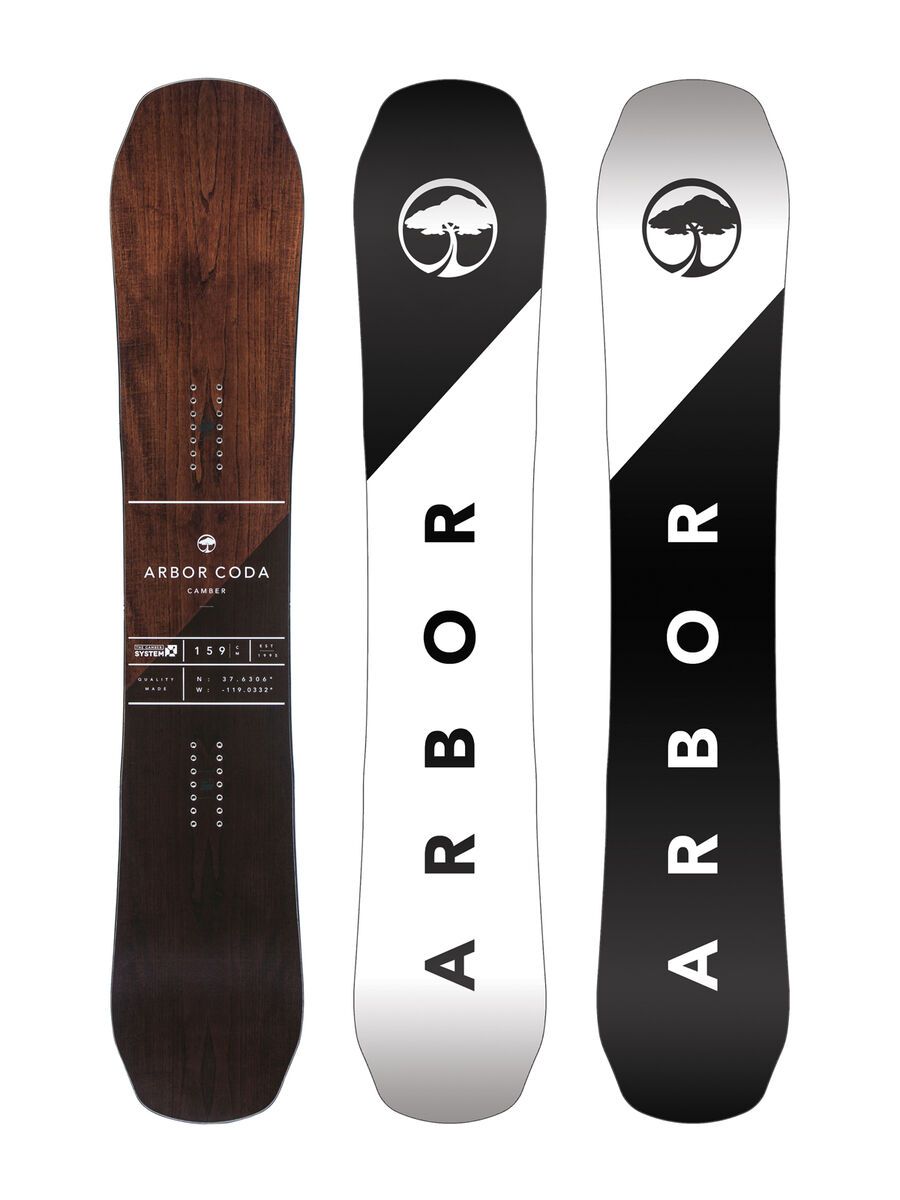 Set: Arbor Coda Camber Mid Wide 2017 + Burton X-Base 2017, black mag - Snowboardset - Bild 2
