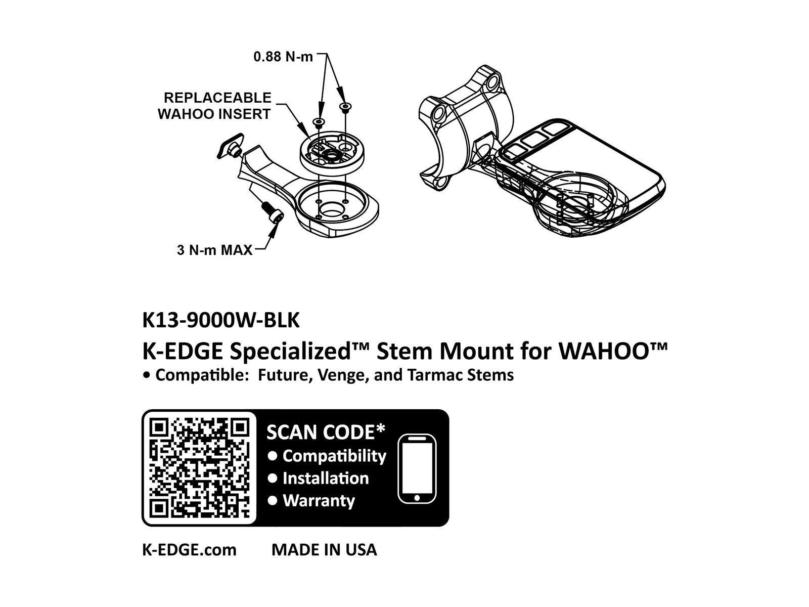 K-Edge Specialized Future Mount Wahoo Regular, black - Bild 5