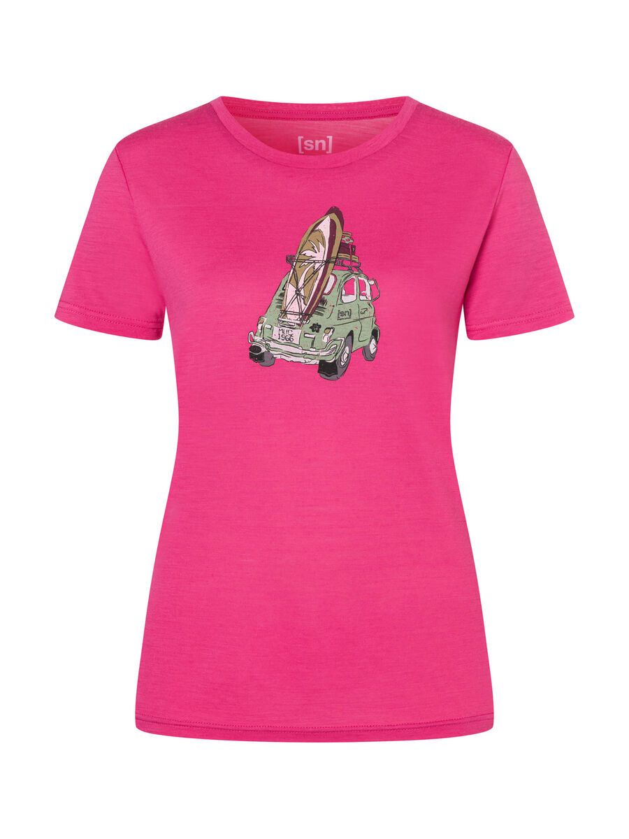 super.natural Surfcar Tee Damen, pinky rose/various - Bild 1
