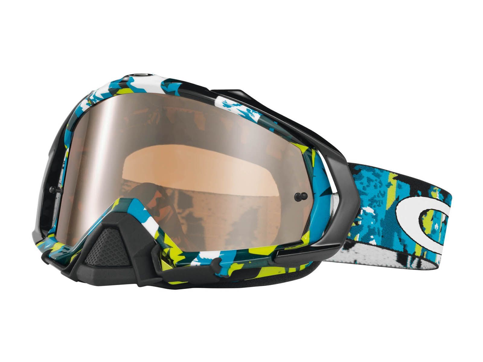 Oakley Mayhem MX, rocked out blue/green/black iridium & clear - Bild 1