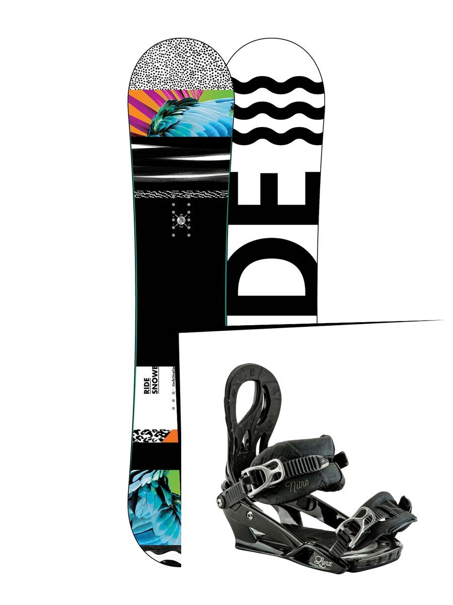 Set: Ride Rapture 2017 + Nitro Lynx 2017, black - Snowboardset - Bild 1