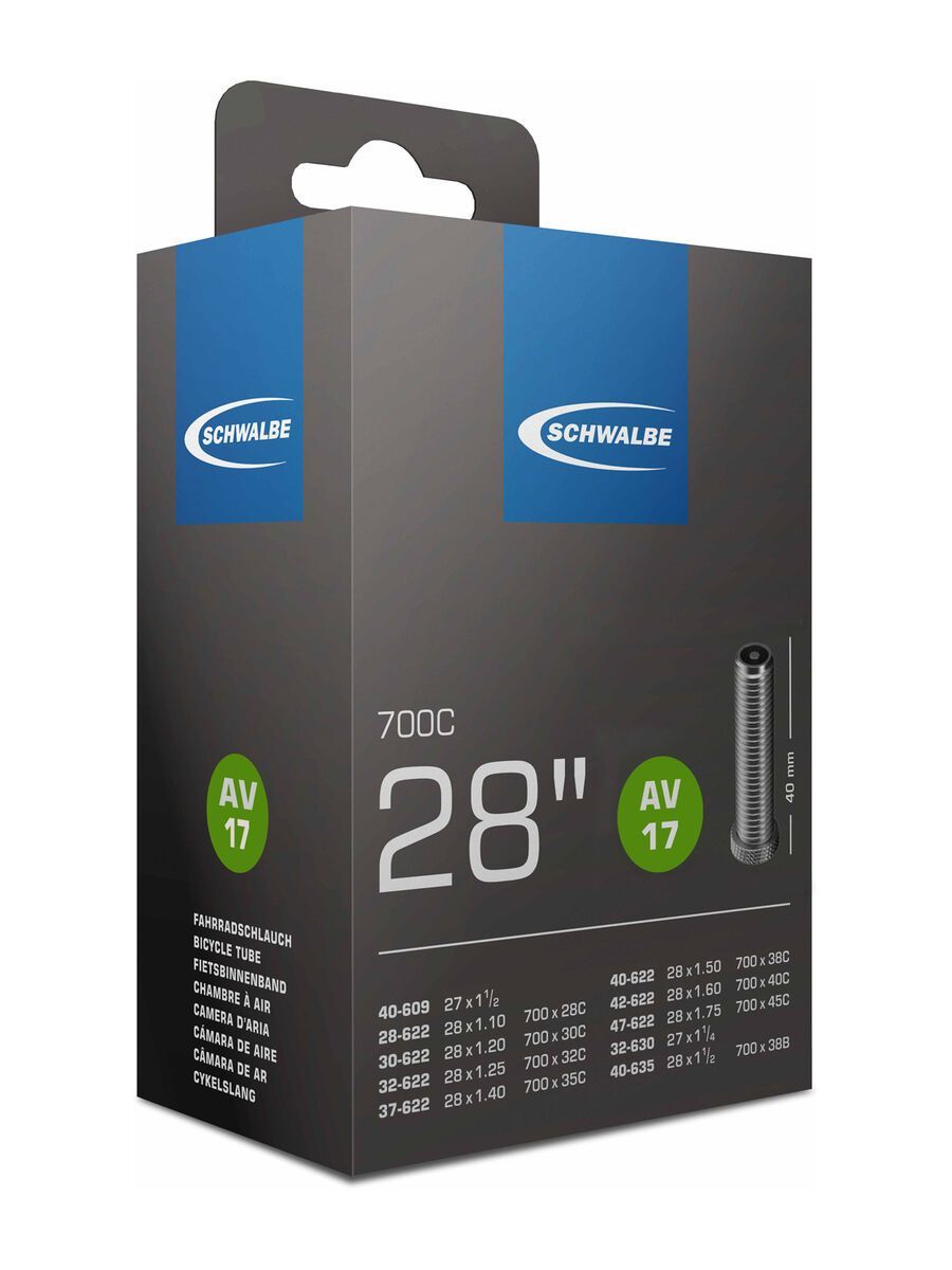 Schwalbe Schlauch AV 17 - 28 x 1.00-1.75 / 700 x 28-45C - Bild 1