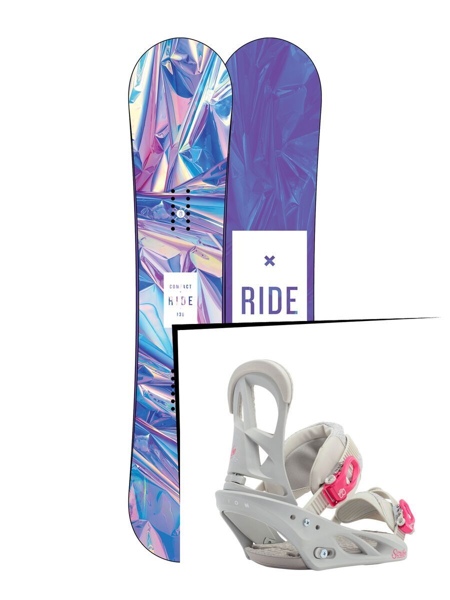 Set: Ride Compact 2017 + Burton Scribe 2015, Nancy Gray - Snowboardset - Bild 1