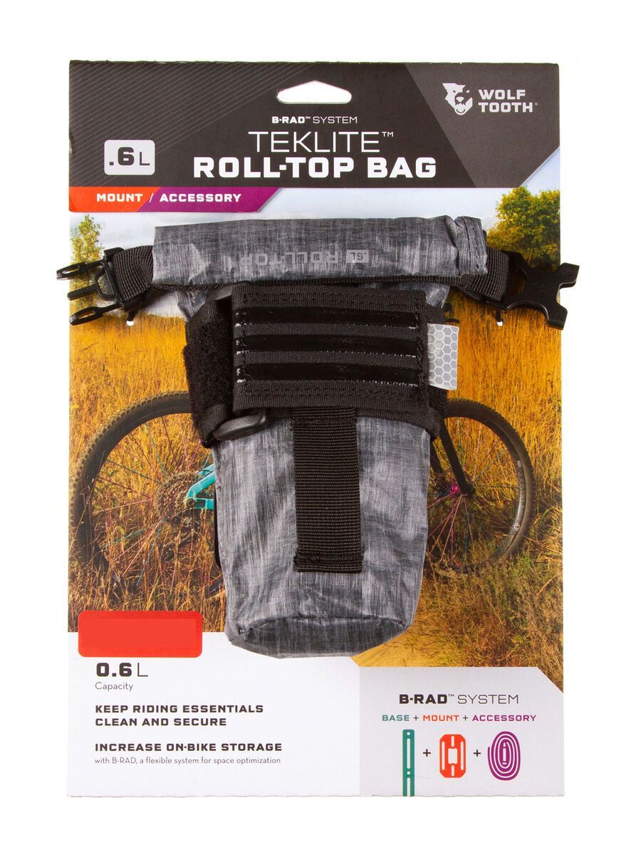Wolf Tooth B-RAD TekLite Roll-Top Bag - 0,6 l, gray - Bild 5