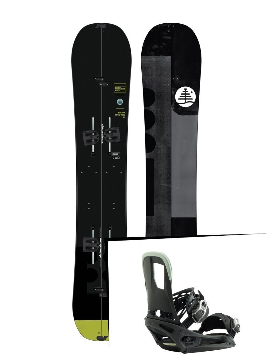Set: Burton Family Tree Flight Attendant X Split 2019 + Burton Cartel EST salty shark - Bild 1