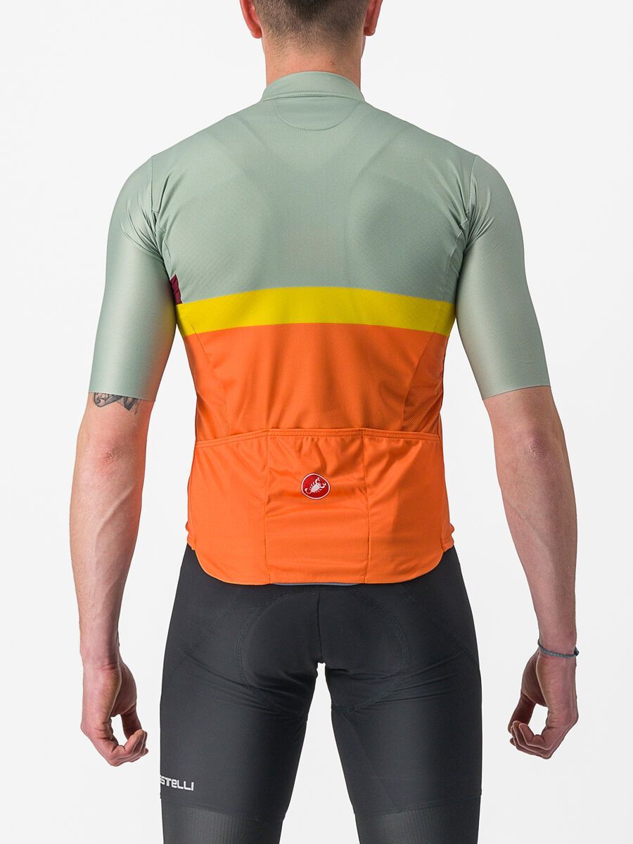 Castelli A Blocco Jersey, defender green/dark red-bordea - Bild 3