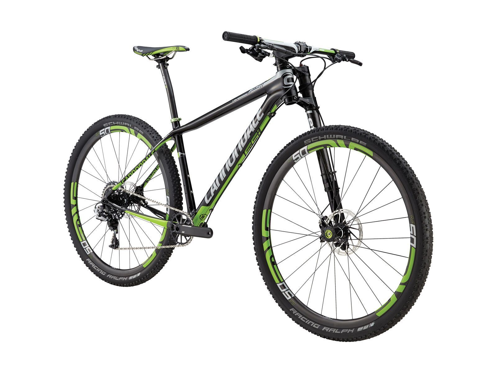 Cannondale F-SI Hi-Mod Team 27.5, jet black w/ berzerker green, silver, gloss - Bild 2