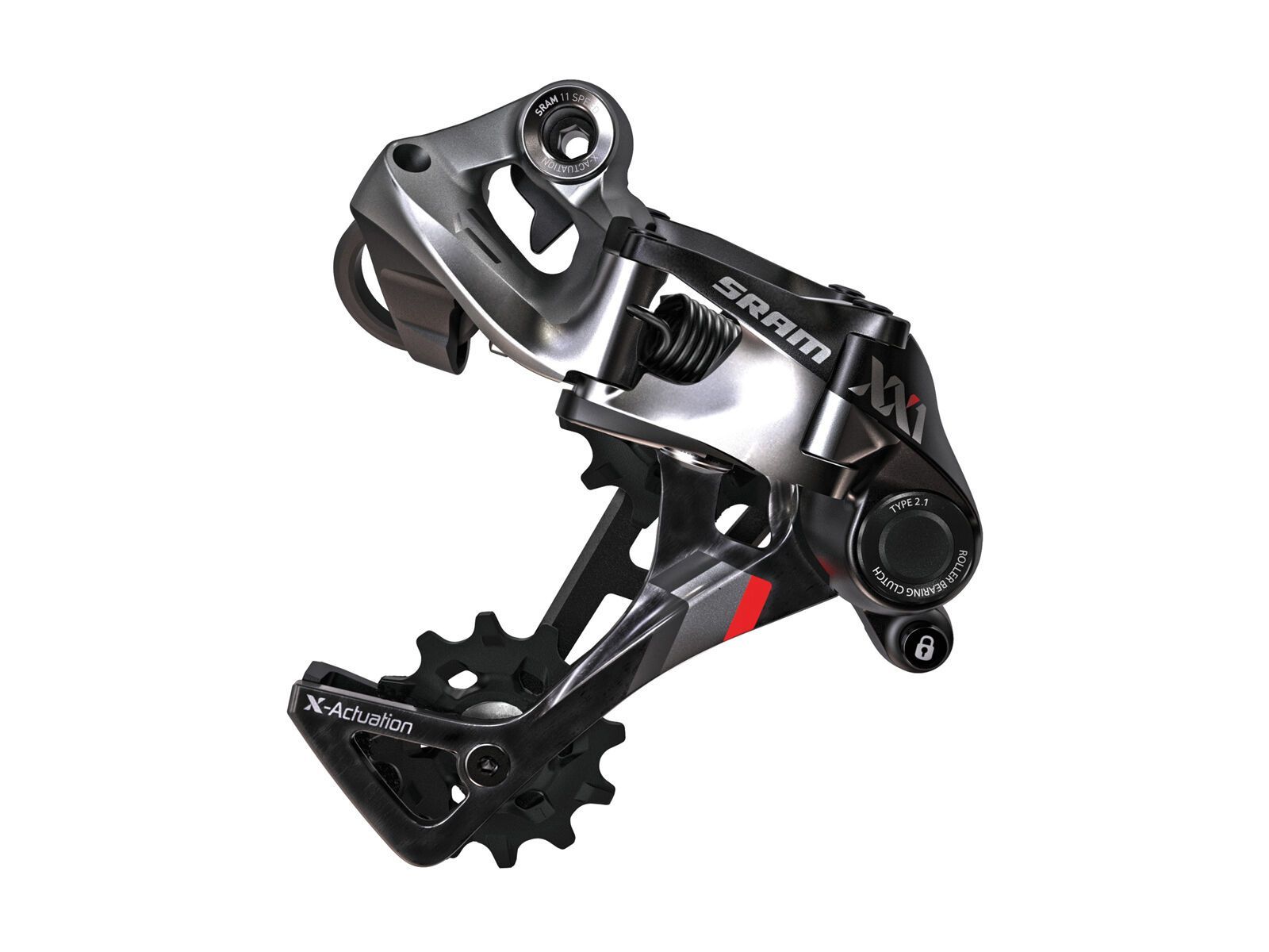 SRAM XX1 X-Horizon Schaltwerk - 11-fach, lang, schwarz-rot - Bild 1