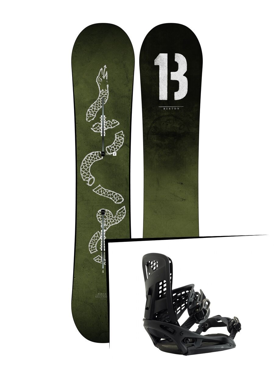 Set: Burton Descendant Wide 2019 + Burton Genesis EST matty black - Bild 1