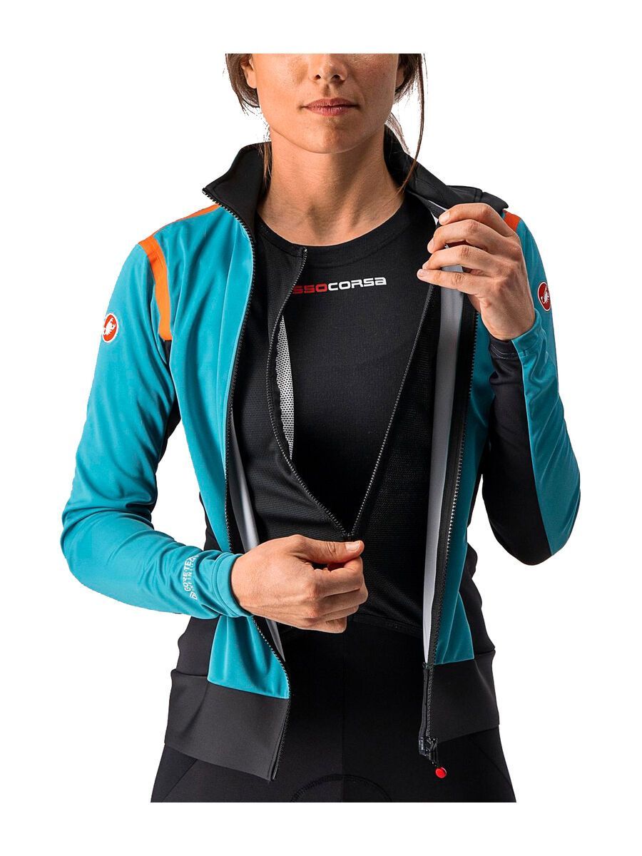 Castelli Alpha RoS 2 W Light Jacket, teal blue/black-fiery red - Bild 5