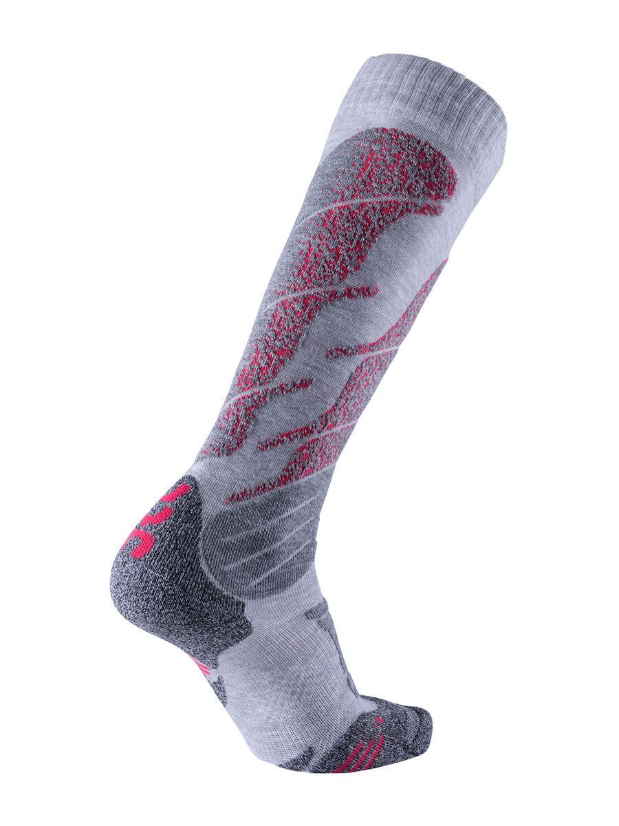 UYN All Mountain Ski Socks Lady, light grey melange/coral - Bild 2