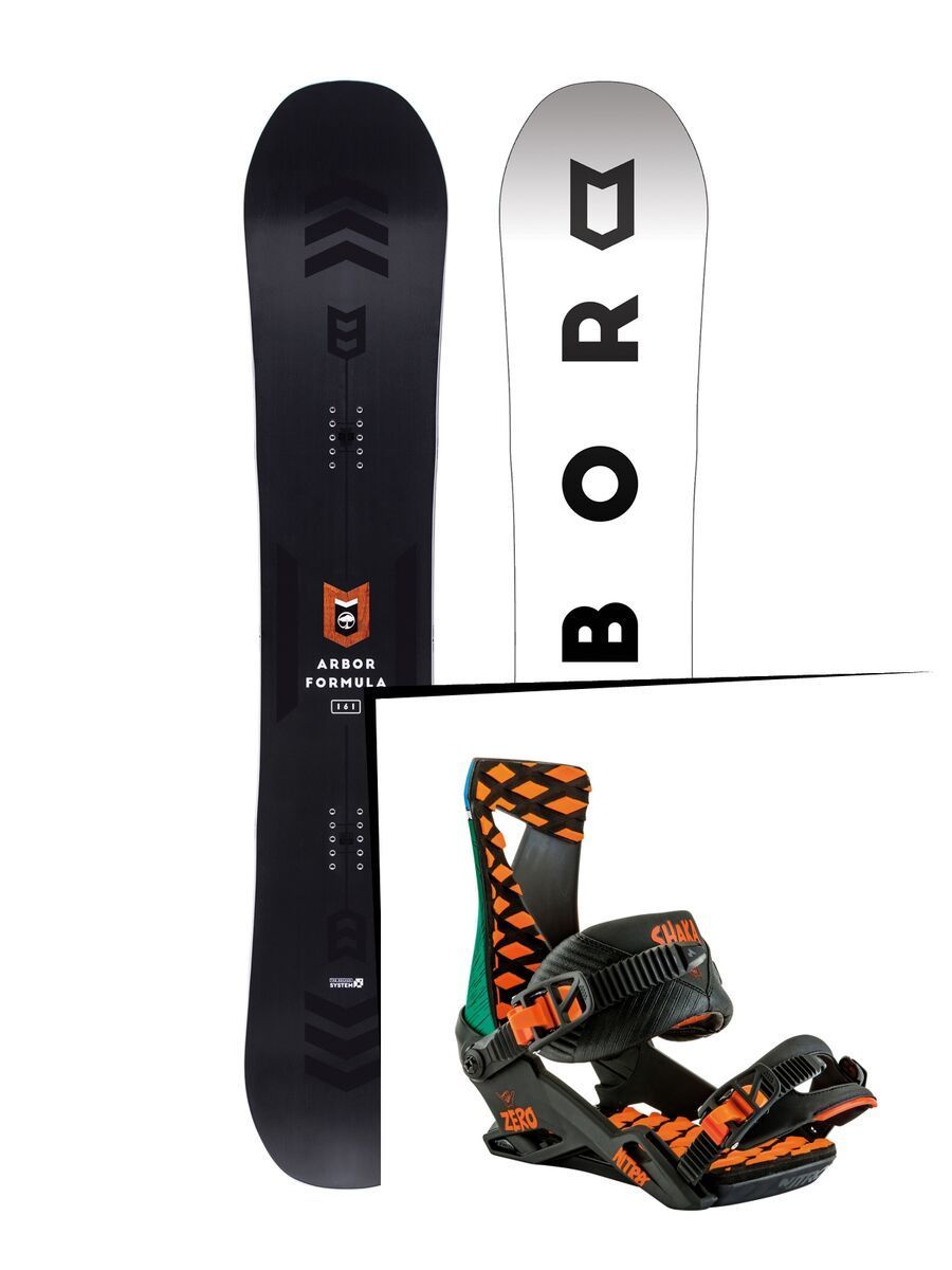 Set: Arbor Formula 2017 + Nitro Zero 2017, shaka - Snowboardset - Bild 1