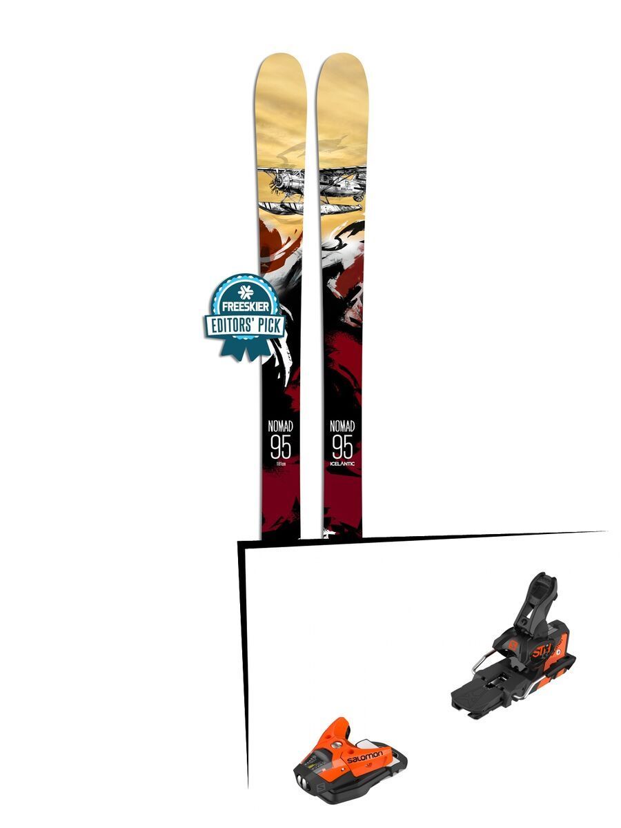 Set: Icelantic Nomad 95 2018 + Salomon STH2 WTR 13 orange/black - Bild 1