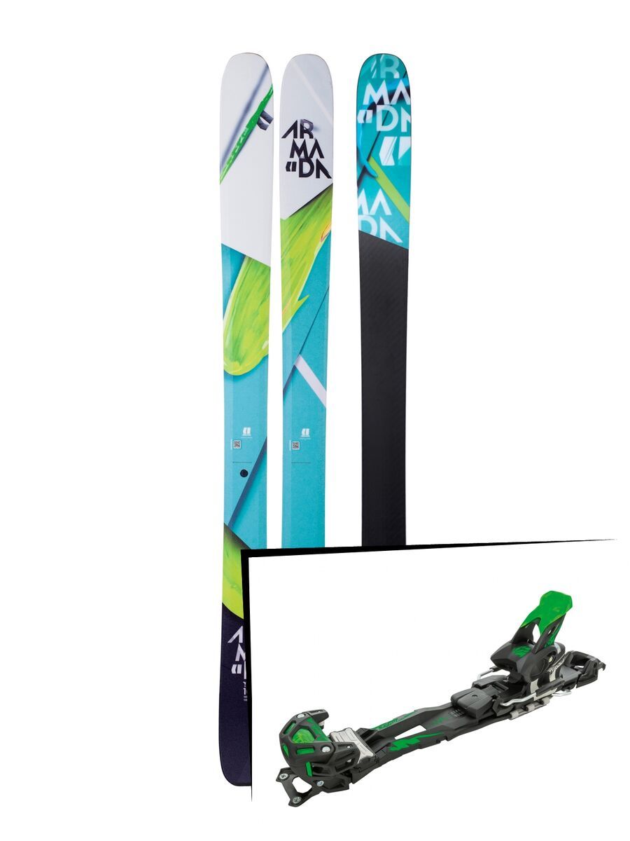 Set: Armada Trace 108 2018 + Tyrolia Adrenalin 16 solid black flash green - Bild 1