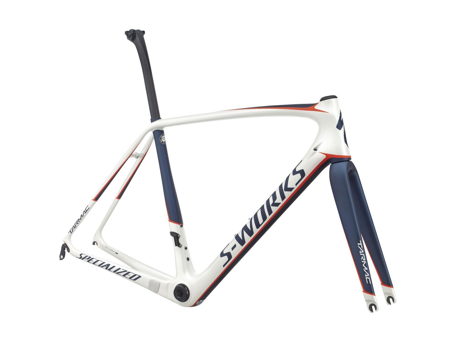 Specialized S-Works Tarmac Frameset, gloss metallic white/satin navy/rocket red - Bild 1